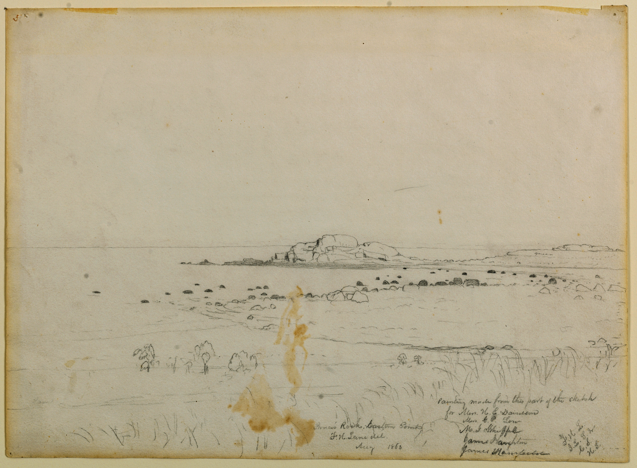 Sketched on the site, Lane's initial drawing is an accurate depiction